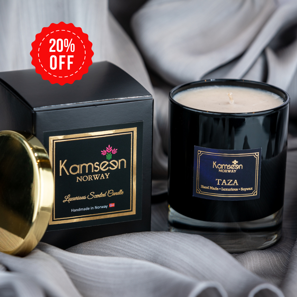 SCENTED CANDLE TAZA- Fresh Linen - Galbanum, Orange Blossom and Amber
