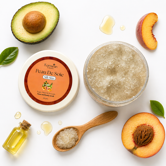 Face & Body Scrub Peau de Soie 400ml – Exfoliating & Glow Boosting