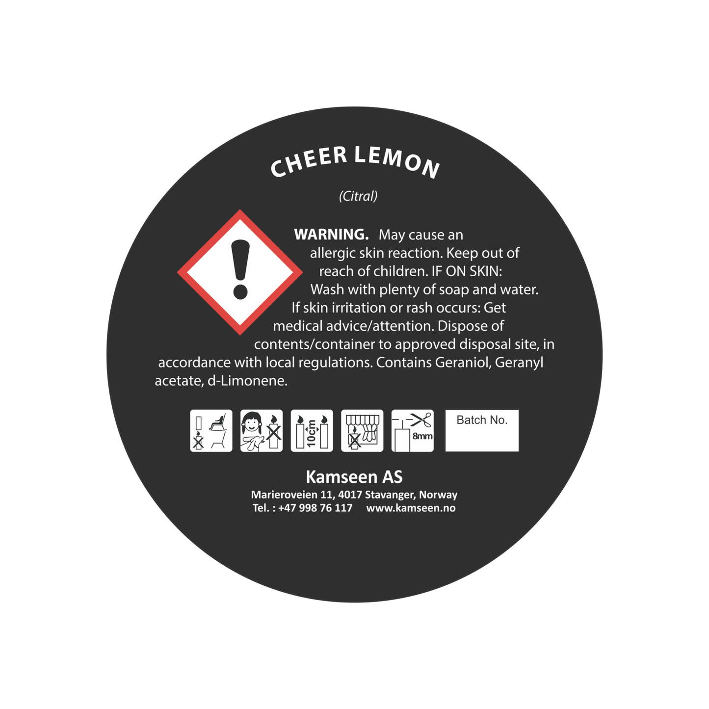 SCENTED CANDLE CHEER LEMON- Fresh lemon