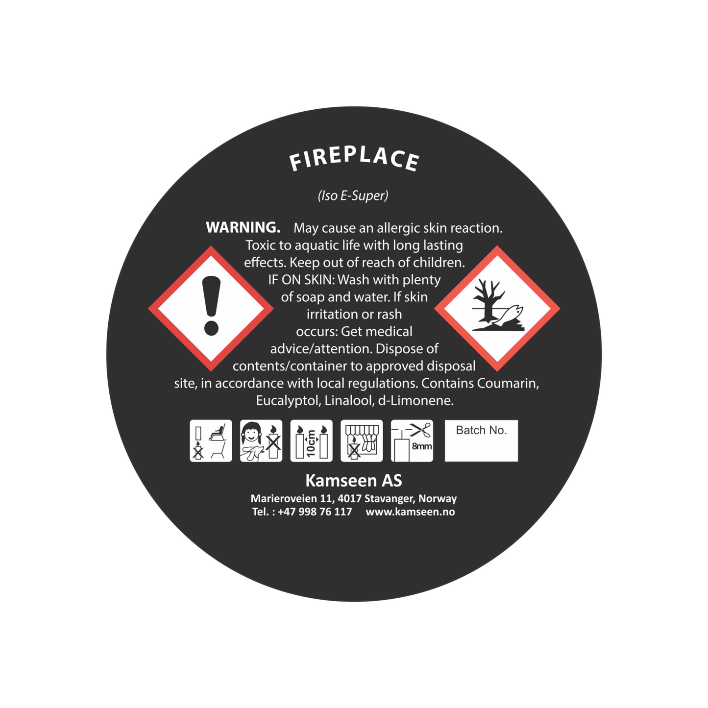 SCENTED CANDLE FIREPLACE - Bergamot, Spices & Incense