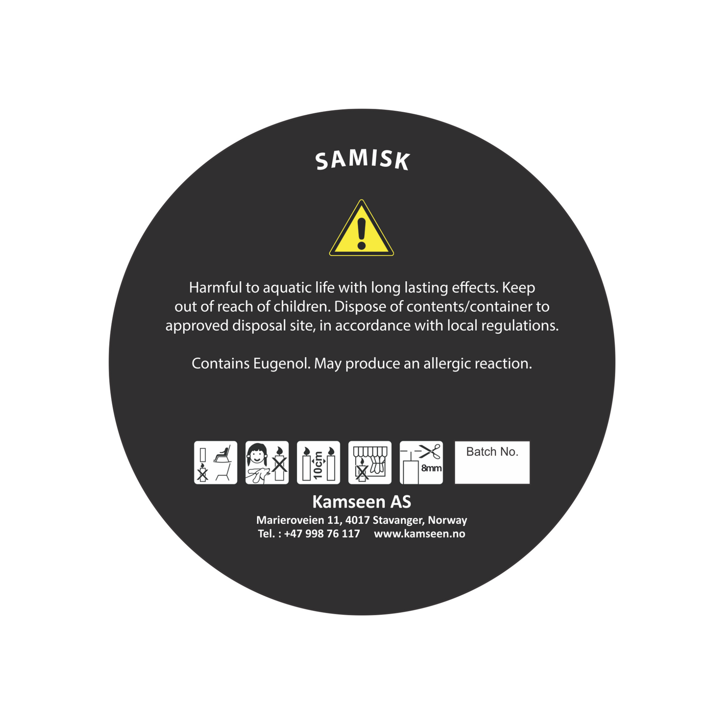 SCENTED CANDLE SAMISK- Cinnamon, Fressia, Cedarwood
