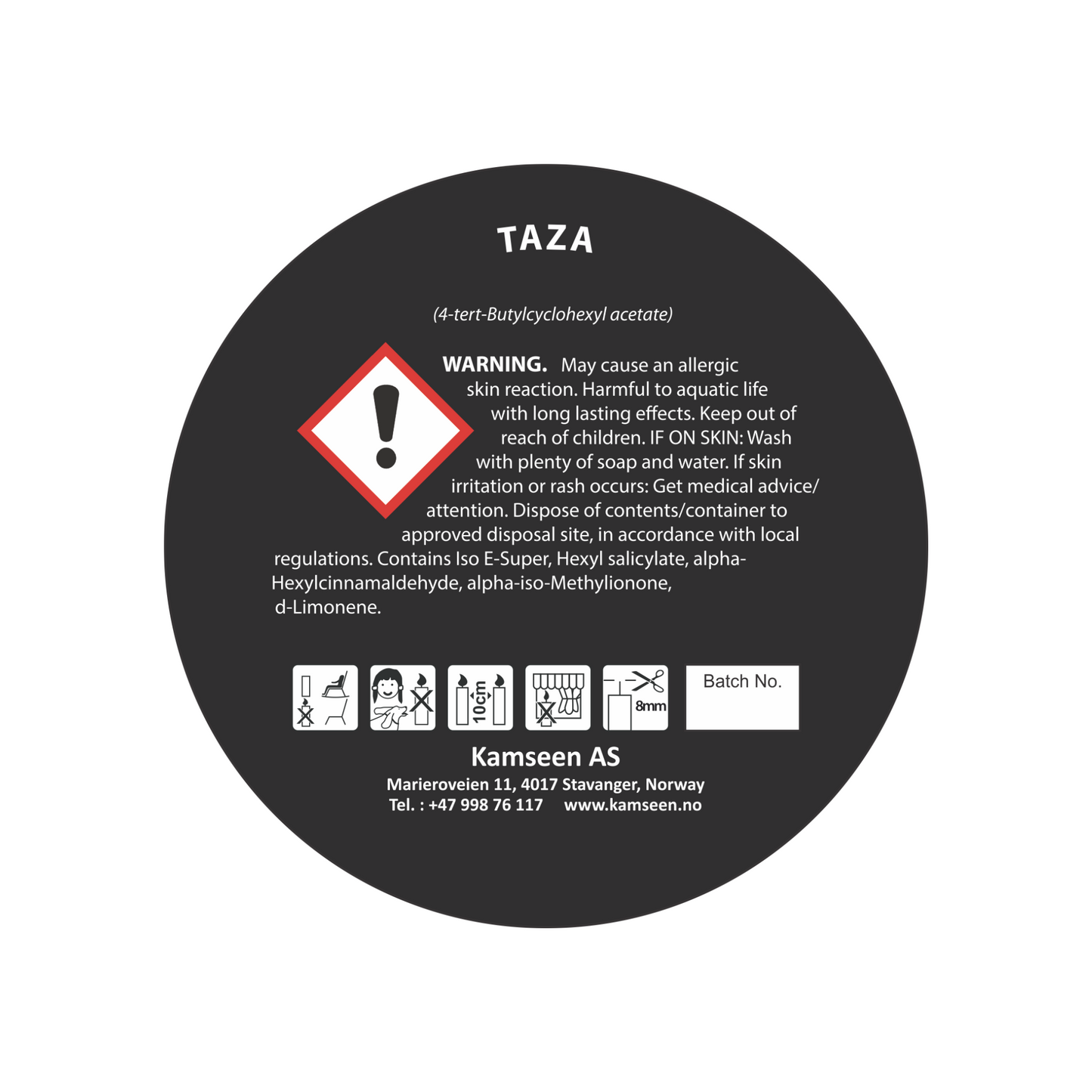 160 gms -DUFTLYS TAZA- Fresh Linen - Galbanum, Appelsinblomst og Rav