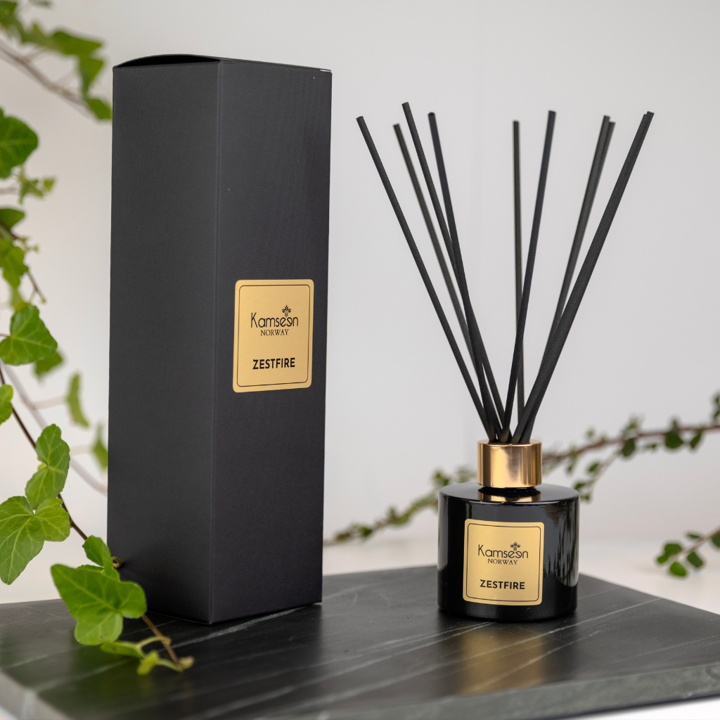 DUFTPINNER ZESTFIRE – Energizing & Fresh Home Fragrance (Reed Diffuser)